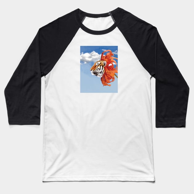 Flower Cat Pun Baseball T-Shirt by dinokate